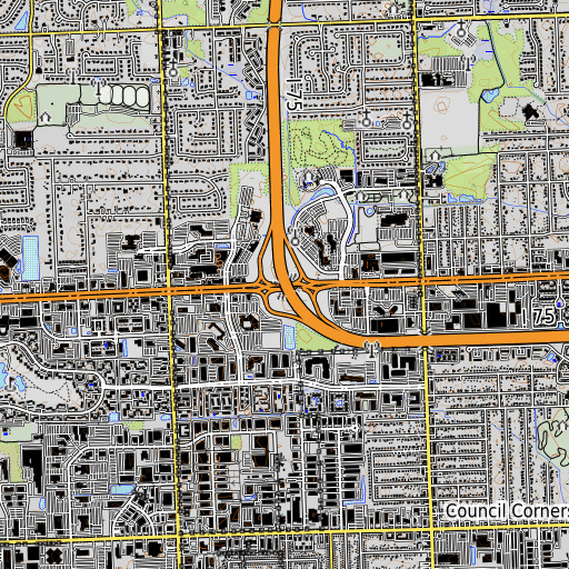 OpenTopoMap map of Interchange 69, MI