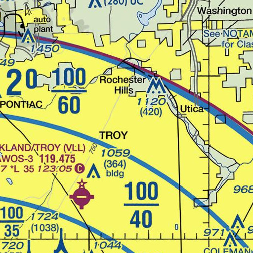 FAA VFR chart of Emerald Lake, MI