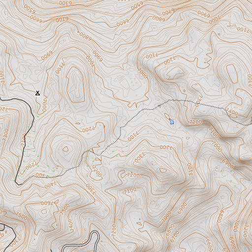 OpenTopoMap map of Post Corral, CA