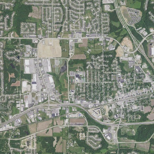 Aerial imagery of Emil E. Holt High School, MO