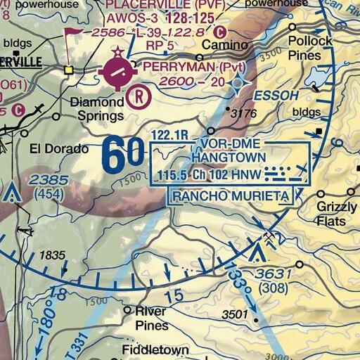 FAA VFR chart of River School, CA