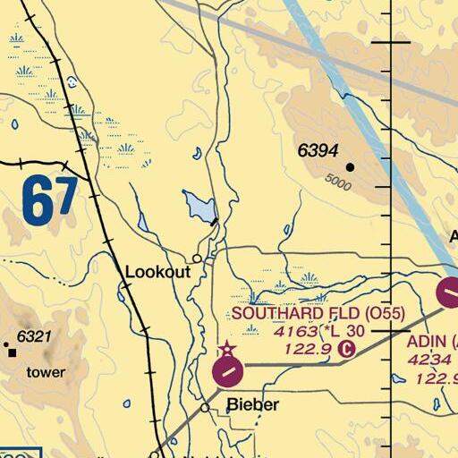 FAA VFR chart of Roberts Butte, CA