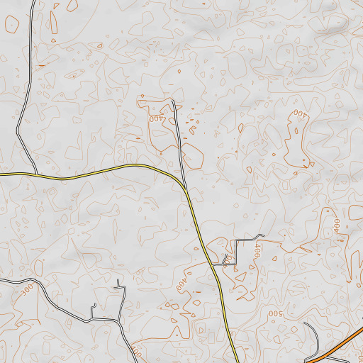 OpenTopoMap map of Swift - Shady Grove Volunteer Fire Department, TX