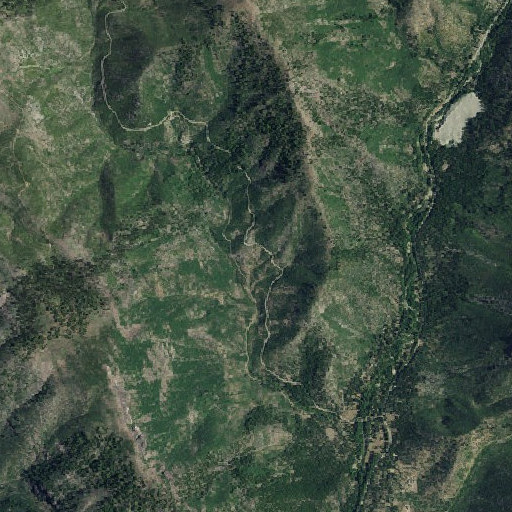 Aerial imagery of Ruby Mine, CA