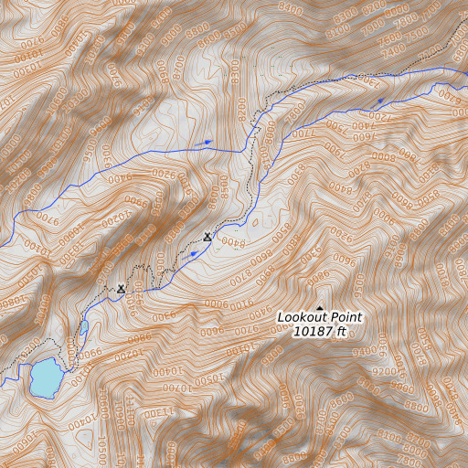 OpenTopoMap map of Sawmill Meadows, CA