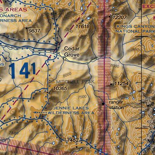 FAA VFR chart of Sentinel Dome, CA