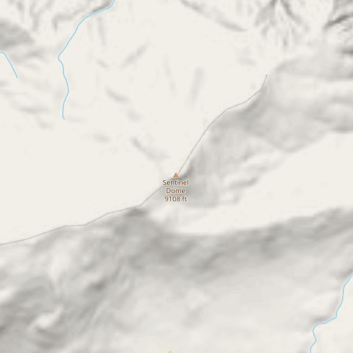 OpenStreetMap map of Sentinel Dome, CA