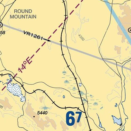FAA VFR chart of Service Gulch, CA