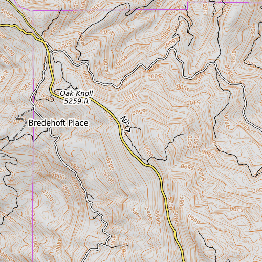 OpenTopoMap map of Seven Troughs Spring, CA