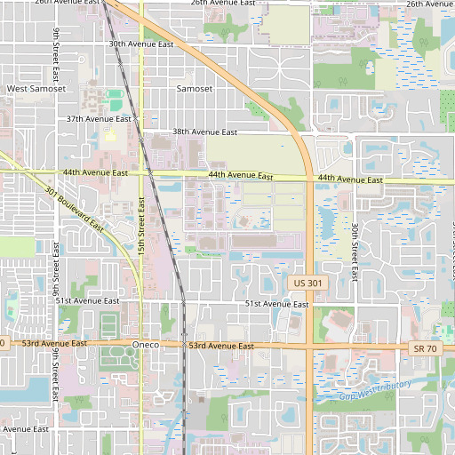 OpenStreetMap map of Manatee County Emergency Medical Services, FL