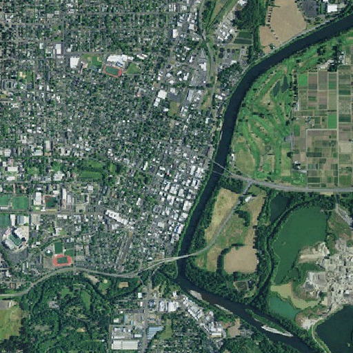 Aerial imagery of Greyhound Station, OR