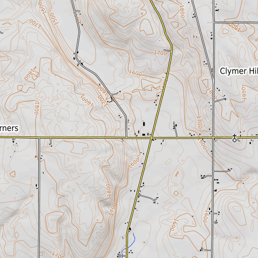 OpenTopoMap map of Pineview School, NY