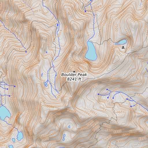 OpenTopoMap map of Marble Mountains, CA