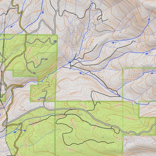 OpenTopoMap map of Snowflower Mine, CA