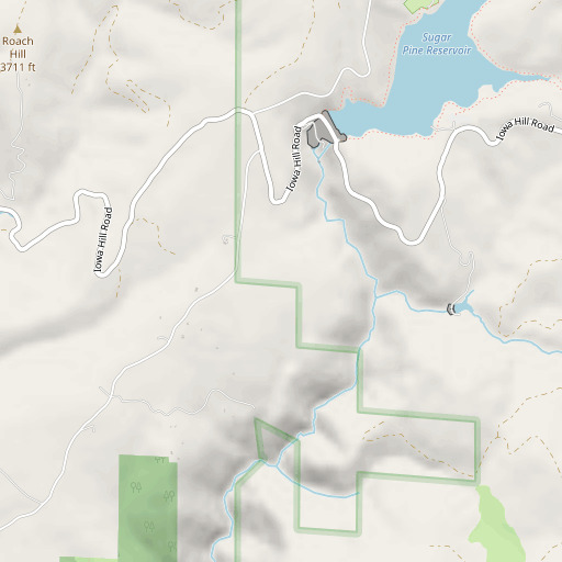 OpenStreetMap map of Succor Flat, CA