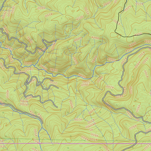 OpenTopoMap map of Turtle Creek, CA