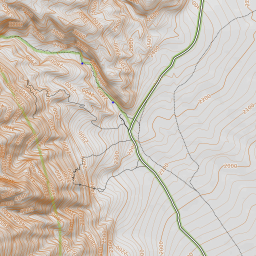 OpenTopoMap map of Willow Creek, CA