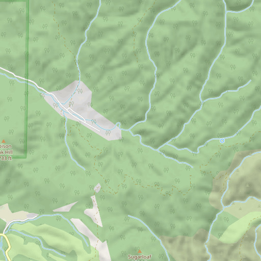 OpenStreetMap map of Bear Canyon, CA