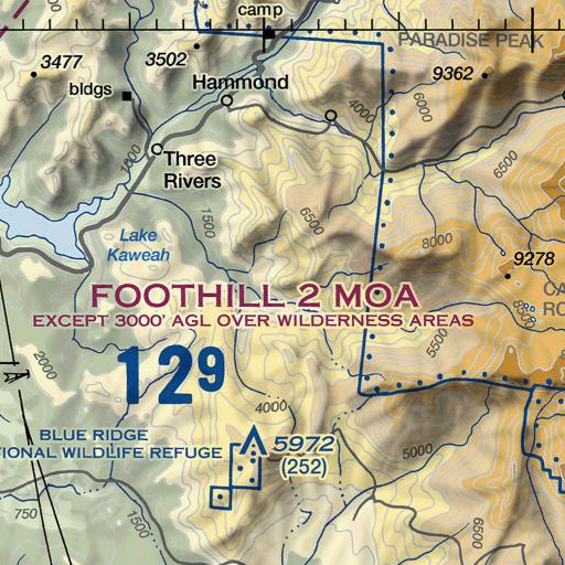 FAA VFR chart of Cahoon Mountain, CA