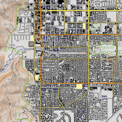 OpenTopoMap map of Cahuilla Elementary School, CA