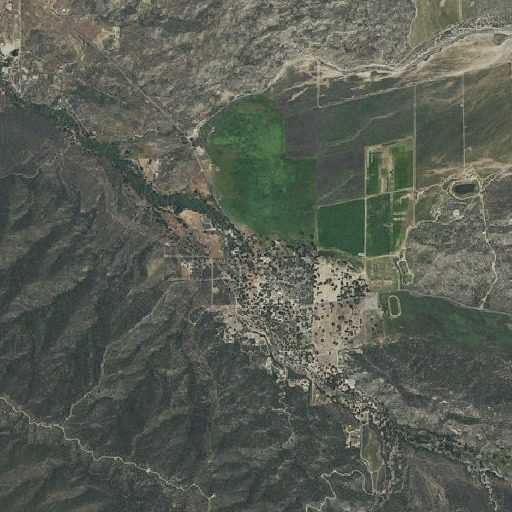 Aerial imagery of Camp Wright Historical Marker, CA