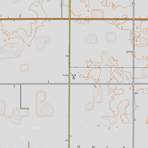 OpenTopoMap map of Norman Farm, OH