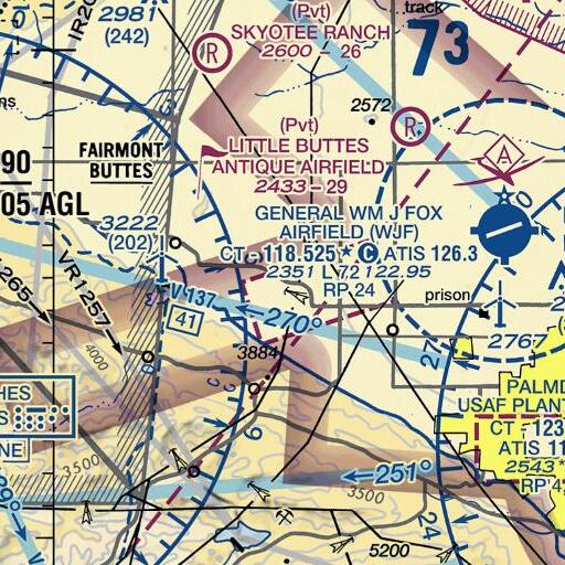 FAA VFR chart of Eric Munz Ranch, CA