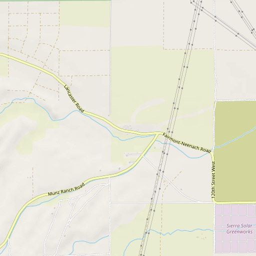 OpenStreetMap map of Eric Munz Ranch, CA