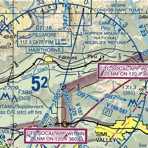 FAA VFR chart of Frey Canyon, CA