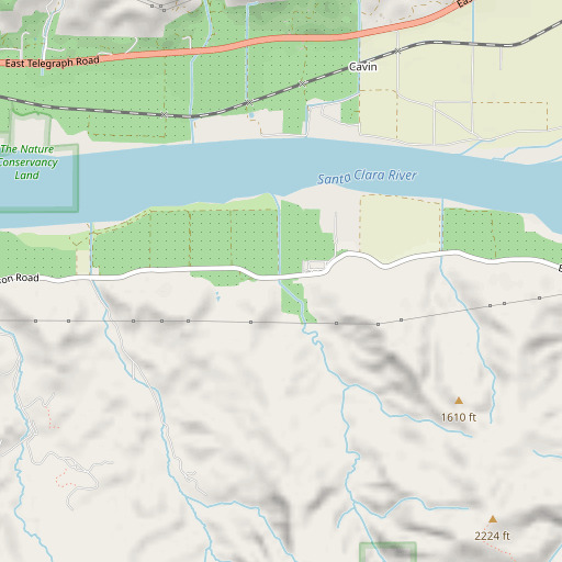 OpenStreetMap map of Frey Canyon, CA