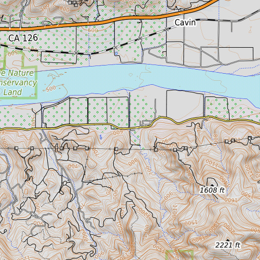 OpenTopoMap map of Frey Canyon, CA