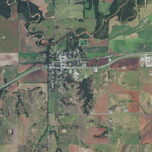Aerial imagery of Verden Elementary School, OK