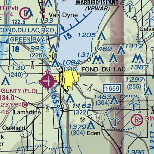 FAA VFR chart of Marian University, WI