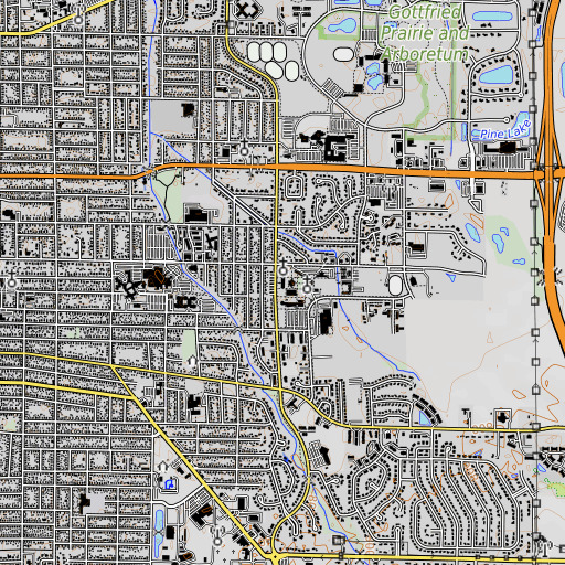 OpenTopoMap map of Marian University, WI