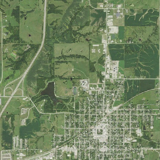 Aerial imagery of Clarke Learning Center, IA