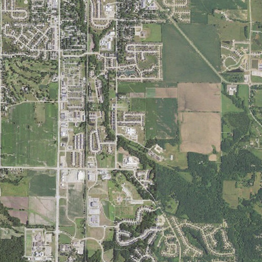 Aerial imagery of James Van Allen Elementary School, IA