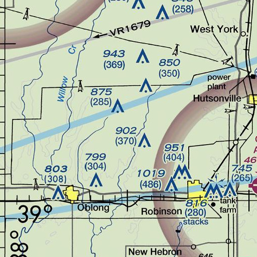 FAA VFR chart of Weger Farm, IL