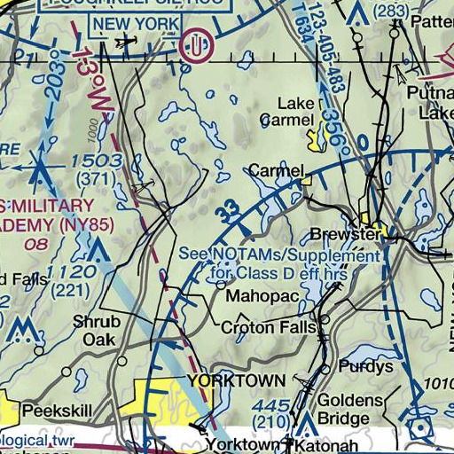 FAA VFR chart of Wixsom Hill, NY