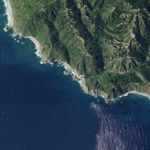 Aerial imagery of Pfeiffer Beach, CA