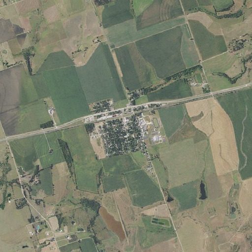 Aerial imagery of Thrall Post Office, TX