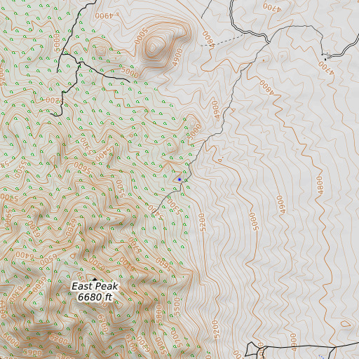 OpenTopoMap map of Castanera Spring, AZ