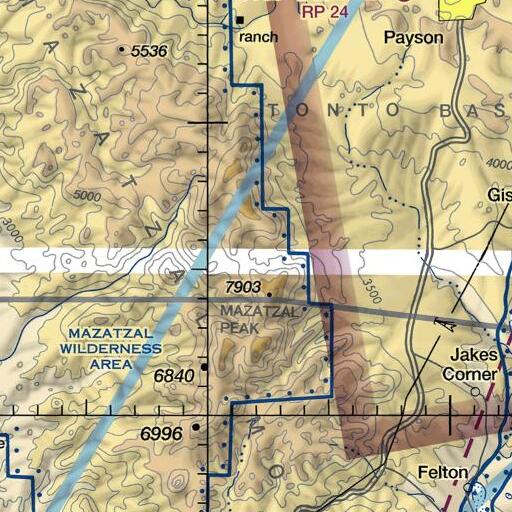 FAA VFR chart of Castersen Seep, AZ