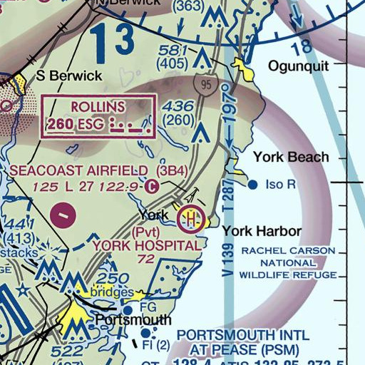 FAA VFR chart of Knickerbocker Cemetery, ME