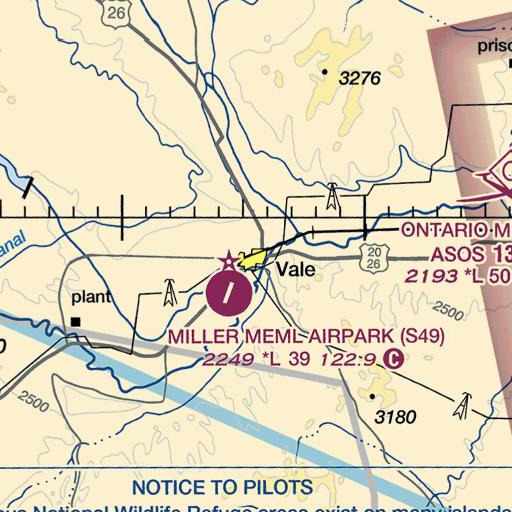 FAA VFR chart of Malheur County Sheriff's Office, OR