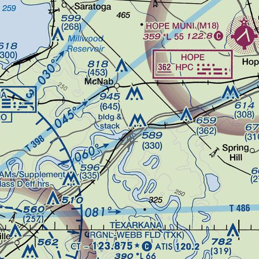 FAA VFR chart of Fulton Post Office, AR