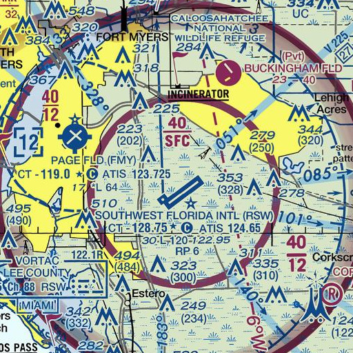 FAA VFR chart of JetBlue Park, FL