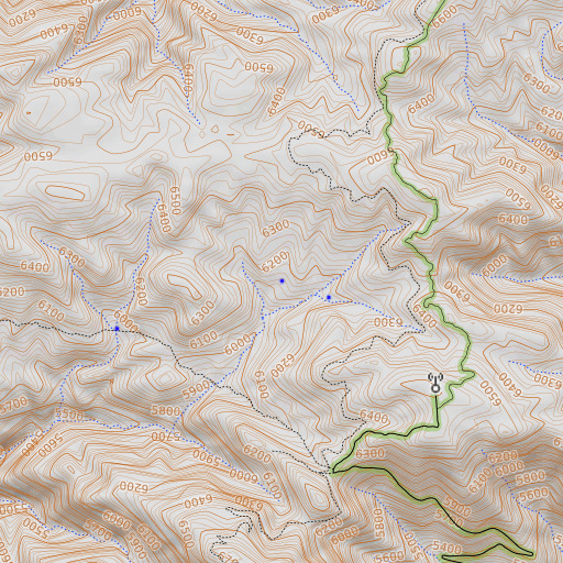 OpenTopoMap map of Yellow Jacket Spring, CA