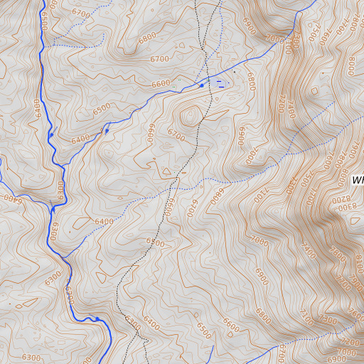 OpenTopoMap map of Table Meadow, CA