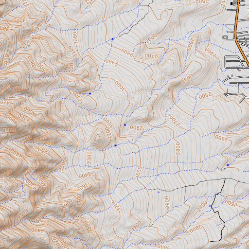OpenTopoMap map of Chalk Spring, AZ