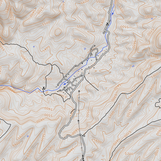 OpenTopoMap map of Chamberlain Trail, AZ